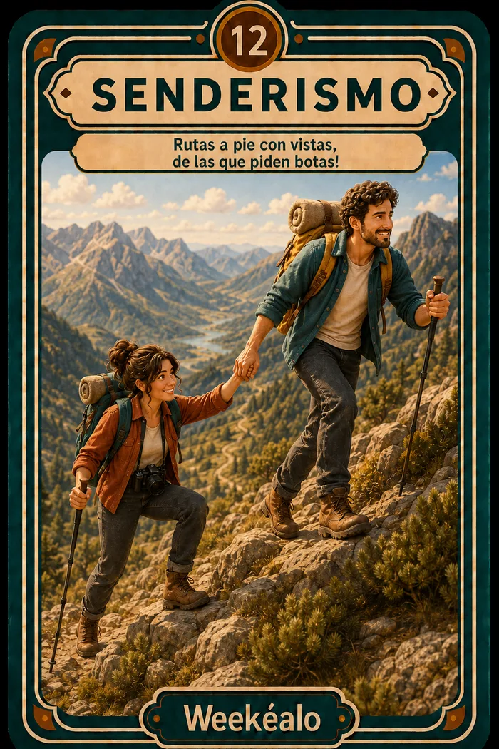 Carta del mazo de Weekéalo: senderismo, rutas a pie con vistas