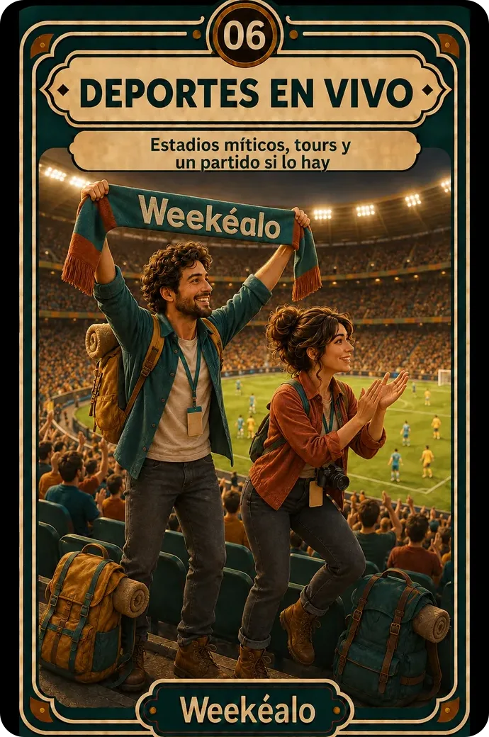 La carta de deportes en vivo del mazo de Weekéalo, con un estadio a rebosar